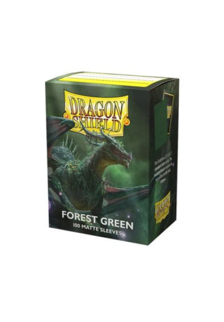Fundas Dragon Shield Forest Green Mate 100 Uds