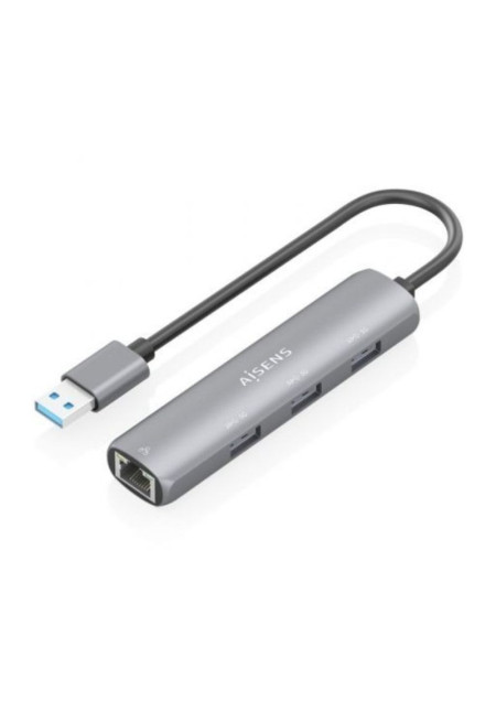 Hub Aisens USB 3.1 Gris