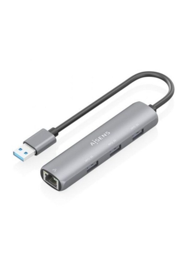 Hub Aisens USB 3.1 Gris