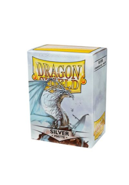 Fundas Dragon Shield Plata - Silver Mate 100 Uds Fundas Dragon Shield Plata - Silver Mate 100 Uds