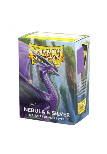 Fundas Dragon Shield Nebula & Silver Dual  Mate 100 Uds