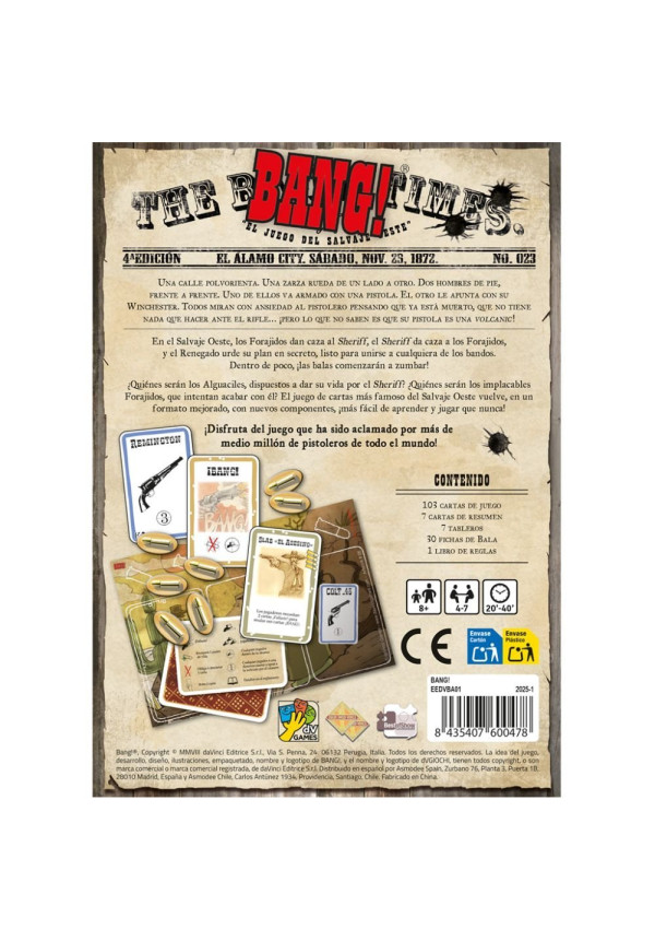 Bang! El Juego del Salvaje Oeste