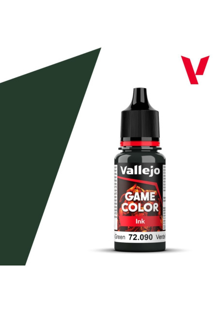 Pintura Game Color Ink Verde Negro 72.090 Vallejo