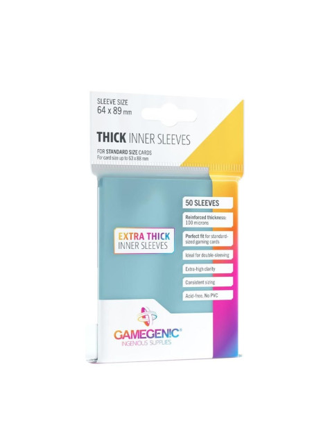 Fundas Gamegenic Thick Inner Sleeves 50uds 64x89mm