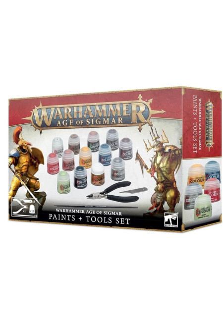 Warhammer Age of Sigmar:Set Pinturas y Herramientas 80-17
