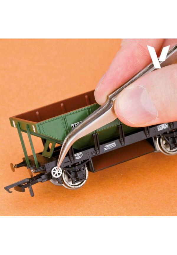 Pinzas Precision Punta curva Vallejo T12004