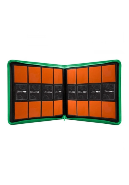 Album Ultra Pro 12 Bolsillos  480 Cartas Cremallera Verde