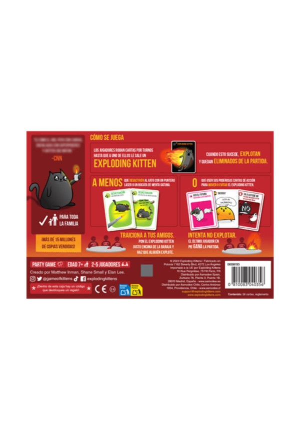 Exploding Kittens Version 2-5 Jugadores