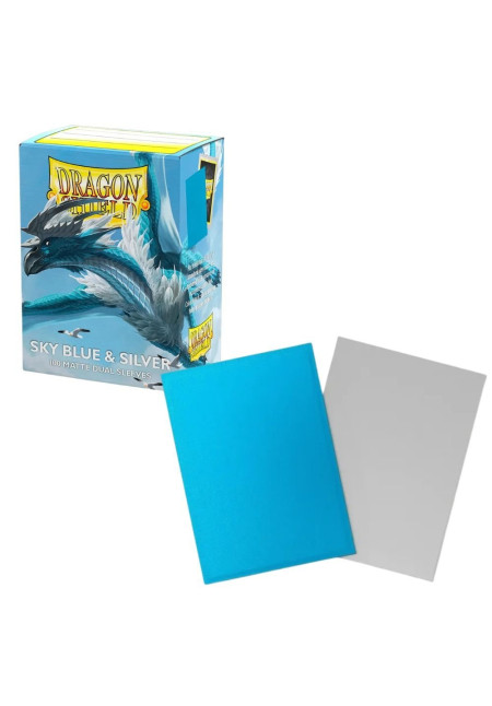 Fundas Dragon Shield Mate Dual Sky Blue & Silver Fundas Dragon Shield Mate Dual Sky Blue & Silver