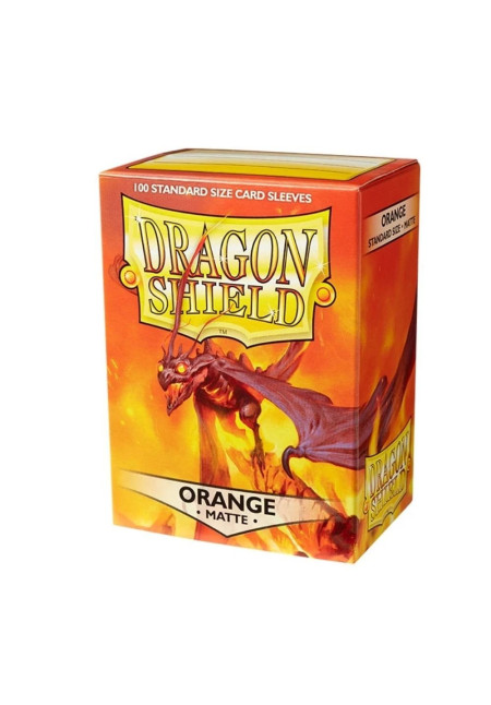 Fundas Dragon Shield Orange Mate 100 Uds