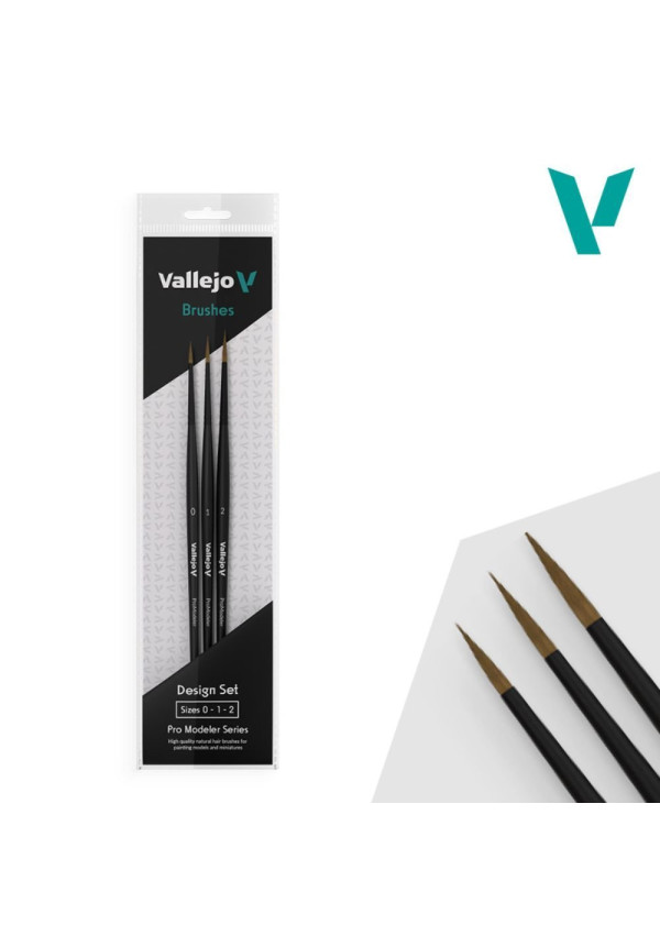 Set 3 Pinceles Pro Modeler Vallejo B01991