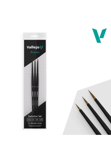 Set 3 Pinceles Pro Modeler Vallejo B01990