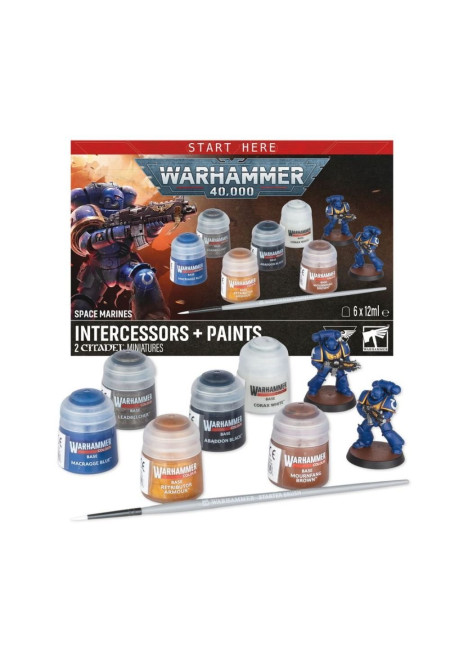 Warhammer 40K Start Here: Intercessors + Paints 60-11
