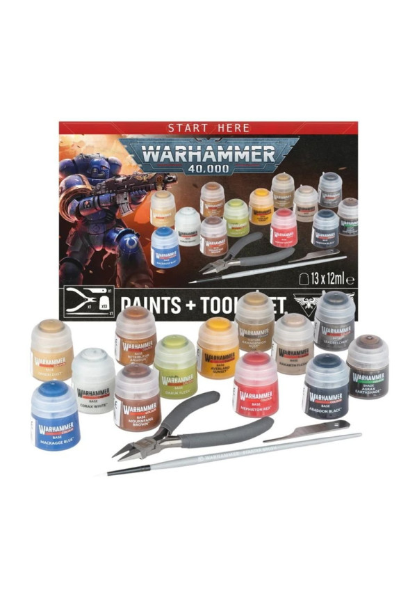 Warhammer 40K: Start Here : Paints + Tools Set 60-12