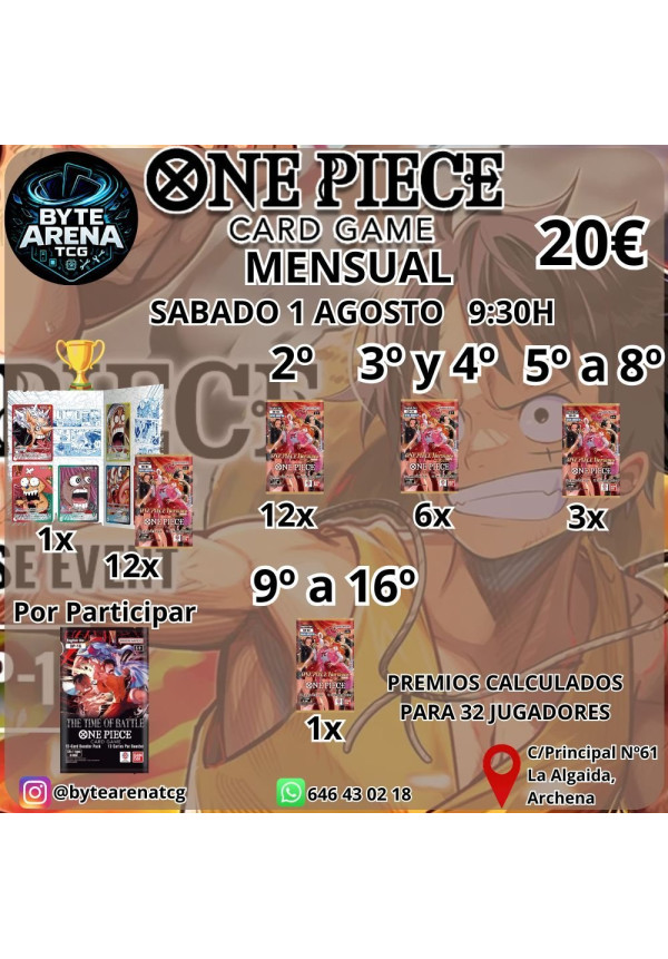 Mensual One Piece Julio Sabado 1 Agosto